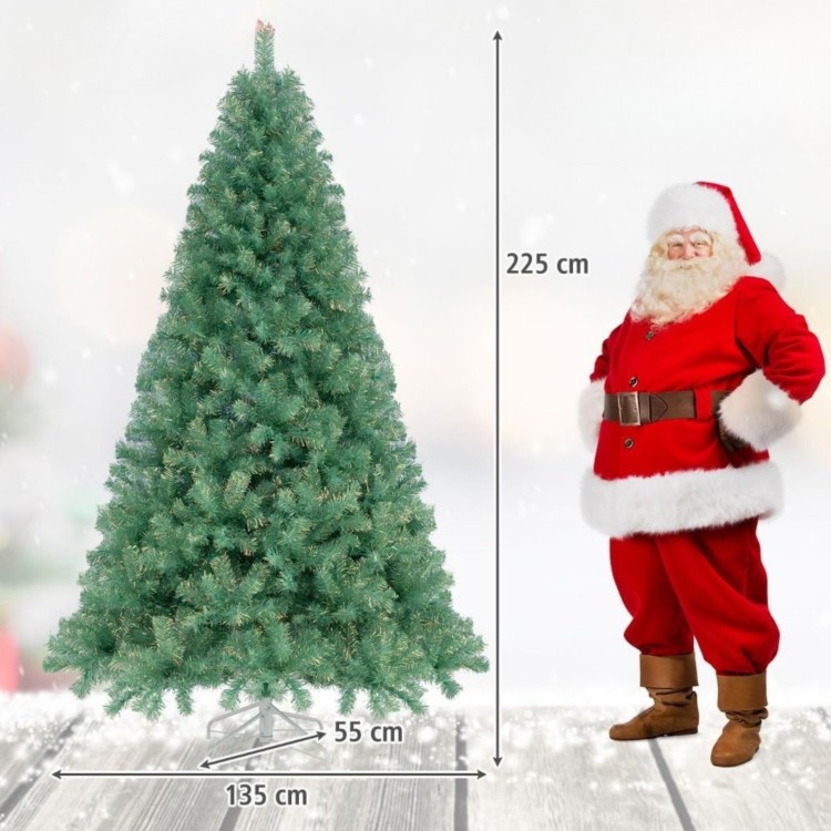 Sztuczna choinka z lampkami LED 225 cm zielona