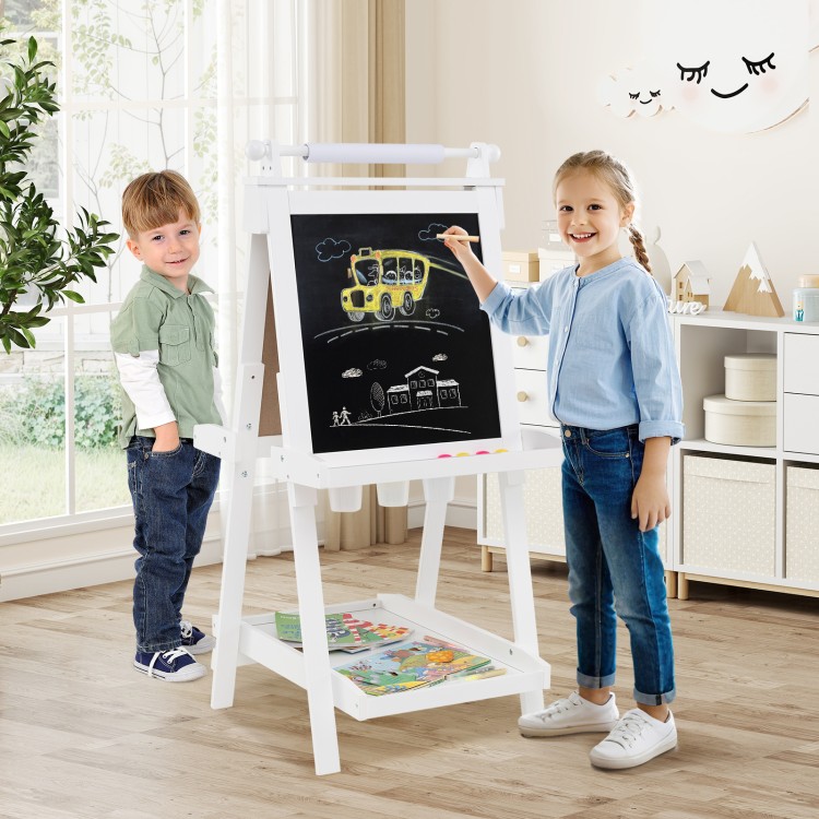Dwustronna tablica edukacyjna z regulacją wysokości dla dzieci