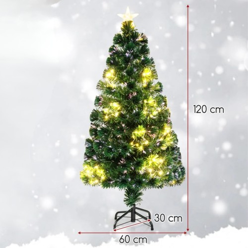 Choinka świąteczna z oświetleniem 120 cm