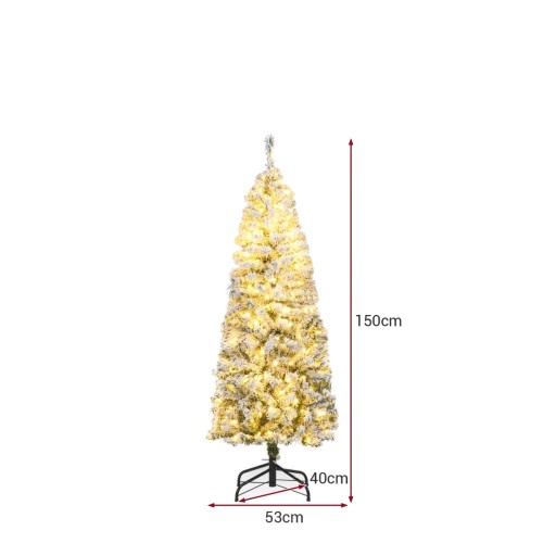 Wąska sztuczna choinka z oświetleniem 150 cm