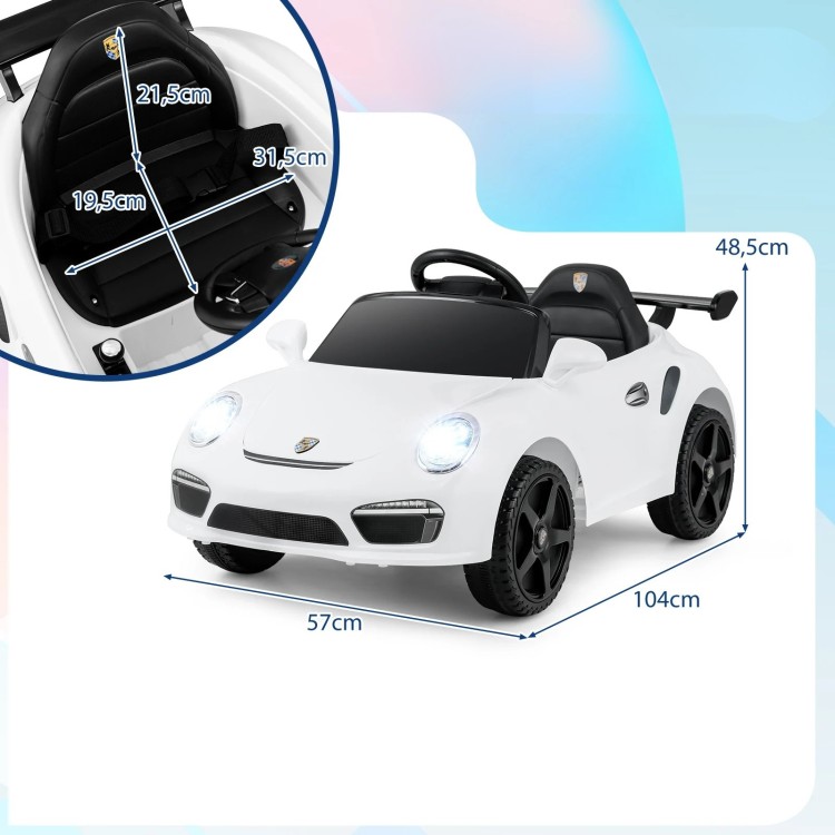 Samochód elektryczny dla dzieci Porsche biały