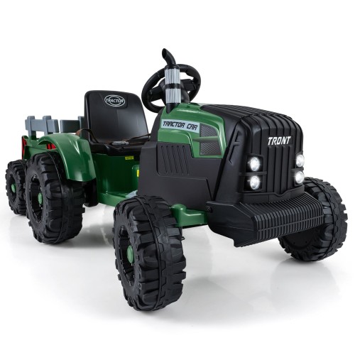Dziecięcy traktor elektryczny z przyczepą