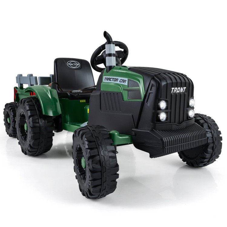Dziecięcy traktor elektryczny z przyczepą