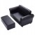 Mini sofa dziecięca z podnóżkiem