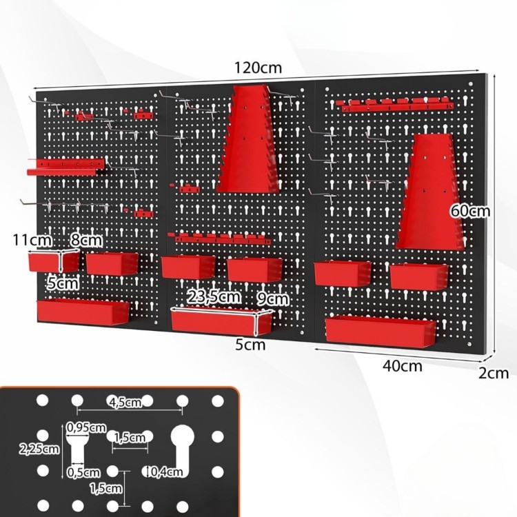 Metalowy panel na narzędzia