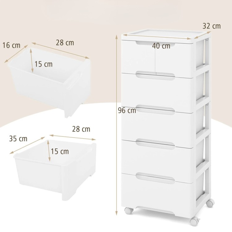 Komoda z 6 szufladami na dokumenty biała