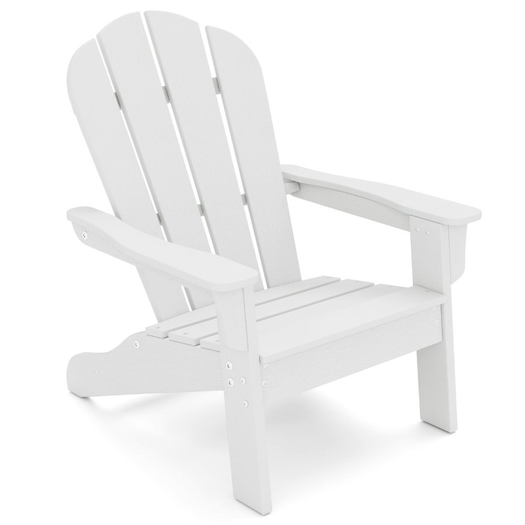 Dziecięce krzesło ogrodowe Adirondack z HDPE Białe