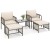 Zestaw mebli ogrodowych stolik 2 krzesła i 2 taborety