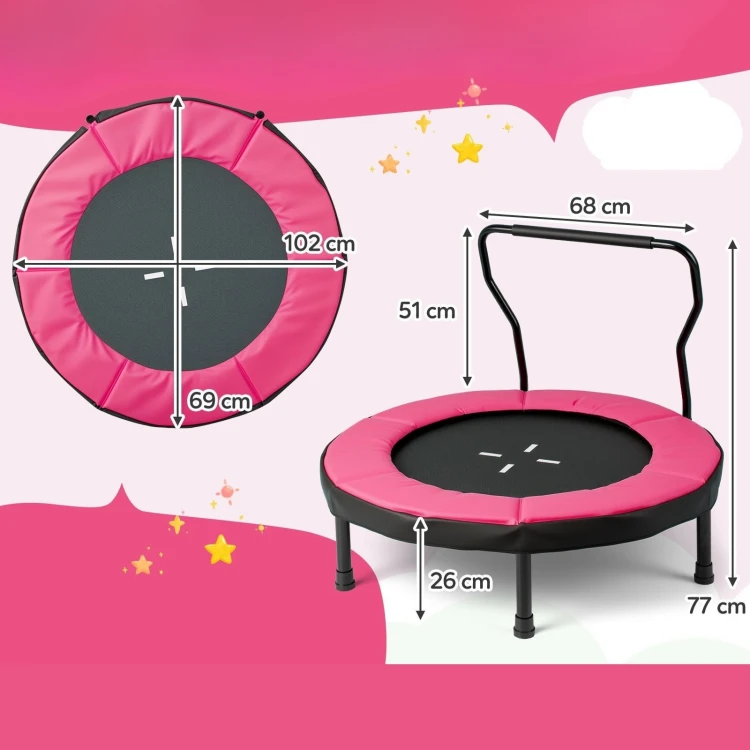 Trampolina domowa dla dzieci z poręczą