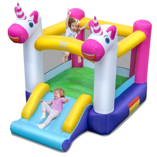 Dmuchany zamek ze zjeżdżalnią i trampoliną
