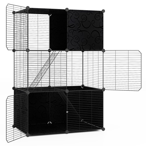 Duża 3-poziomowa klatka dla kota 74 x 47 x 110 cm