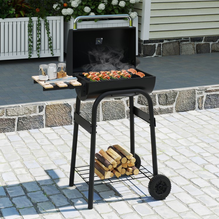 Grill węglowy z półką i termometrem