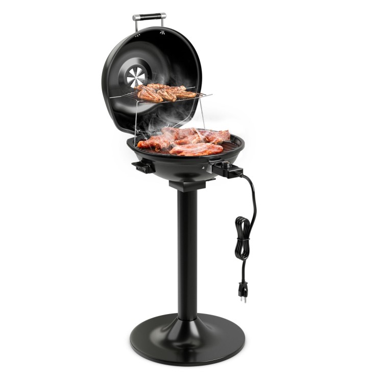 Dwupoziomowy grill elektryczny z wyjmowanym rusztem