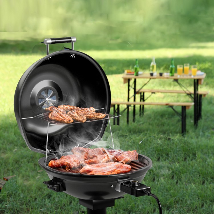 Dwupoziomowy grill elektryczny z wyjmowanym rusztem