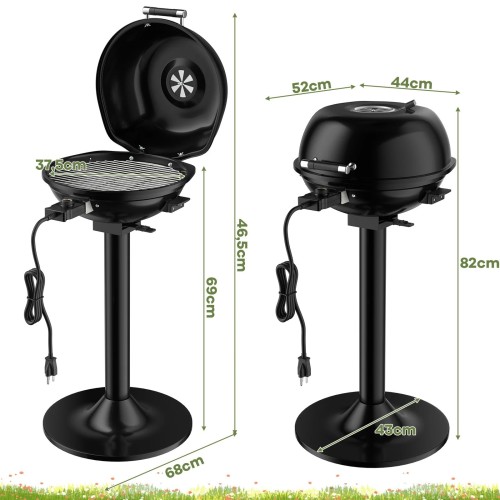 Grill elektryczny z wyjmowanym rusztem