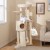 Drapak drewniany z domkiem i platformami 143 cm