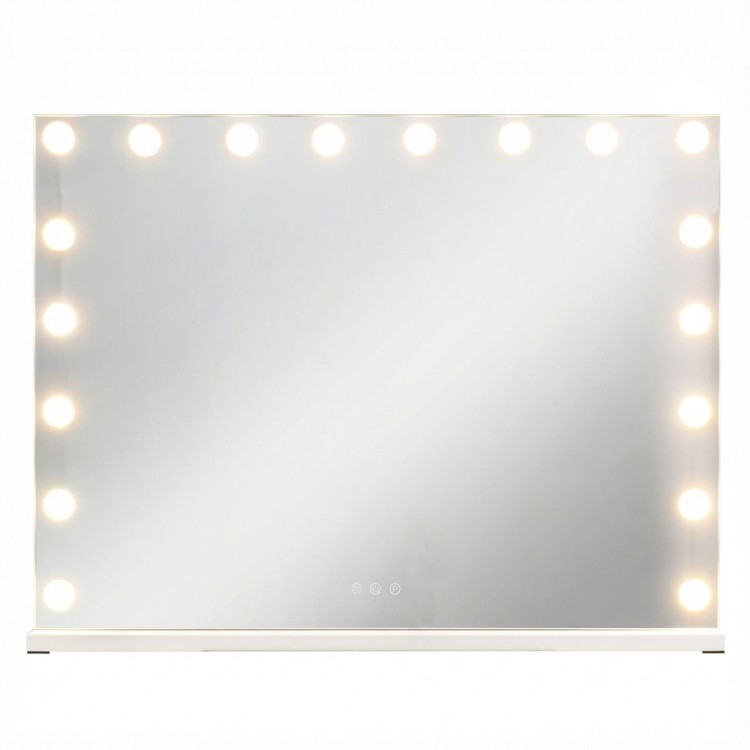 Lustro do makijażu z LED w stylu Hollywoodzkim 80 x 60 cm