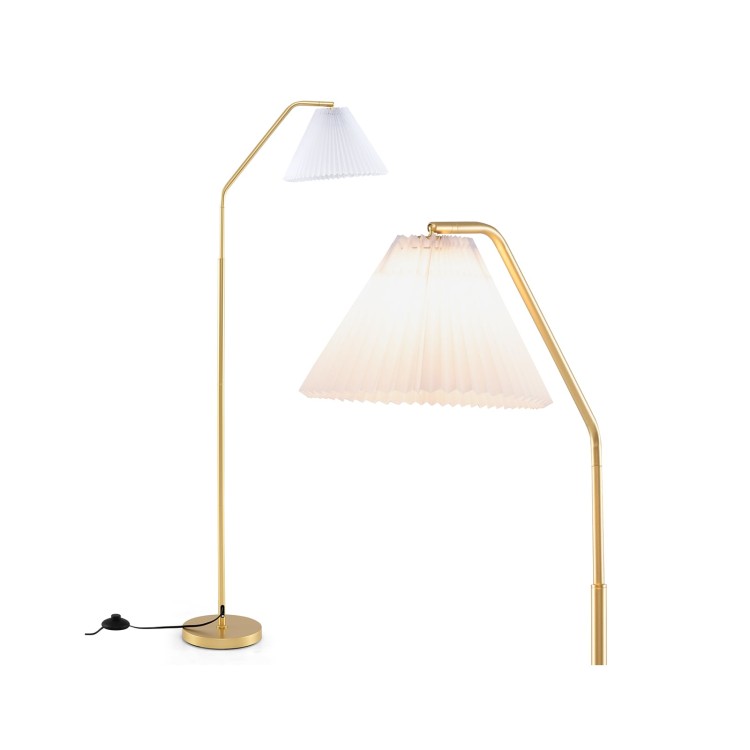 Lampa podłogowa do salonu złota