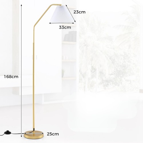 Lampa podłogowa do salonu złota