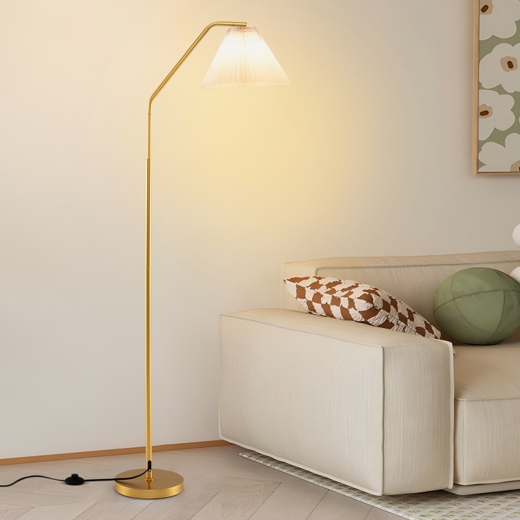 Lampa podłogowa do salonu złota
