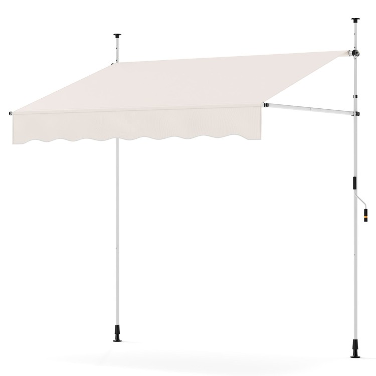 Markiza balkonowa z korbą ręczną 200 cm biała