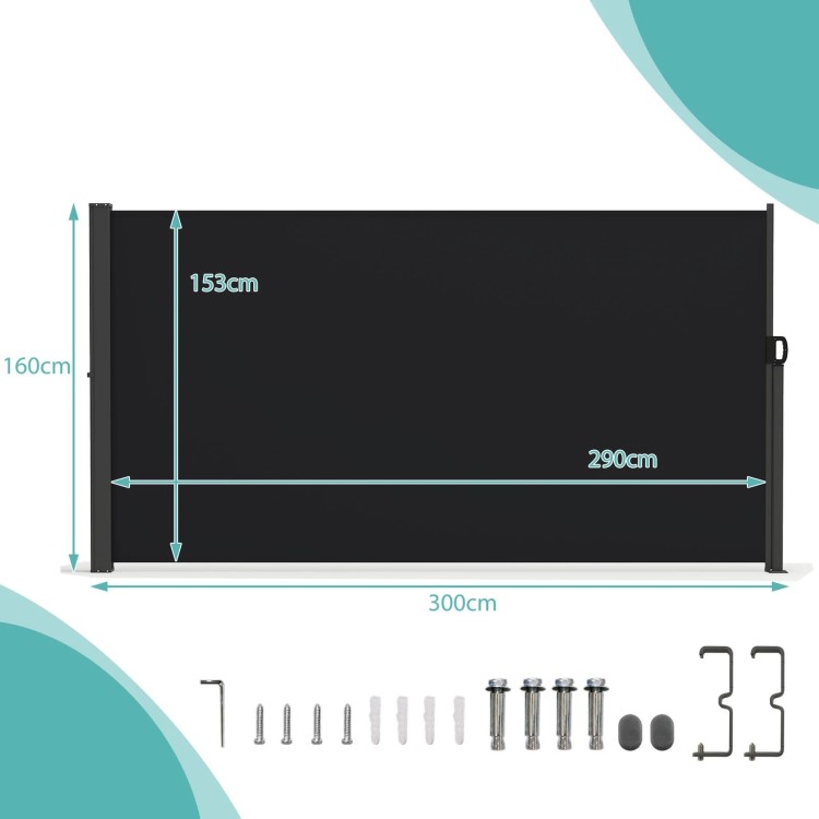 Wysuwana markiza boczna 300 x 160 cm