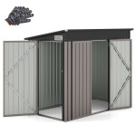 Metalowa szopa ogrodowa z drzwiami 235 x 117 x 185 cm