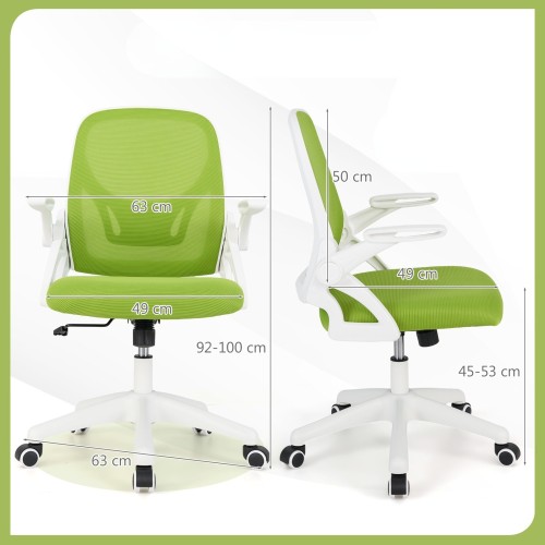 Ergonomiczne krzesło biurowe zielone