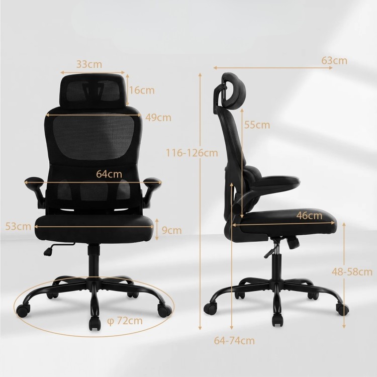 Obrotowy fotel biurowy z ergonomicznym oparciem