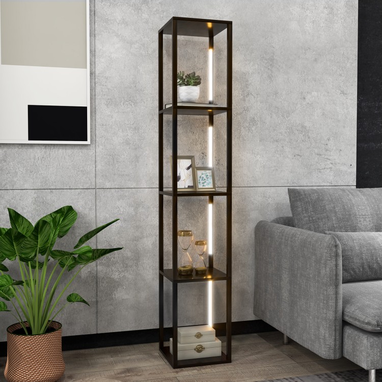 Lampa podłogowa LED z 4 półkami