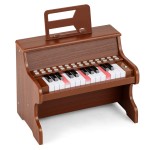25-klawiszowy mini keyboard dla dzieci brązowy
