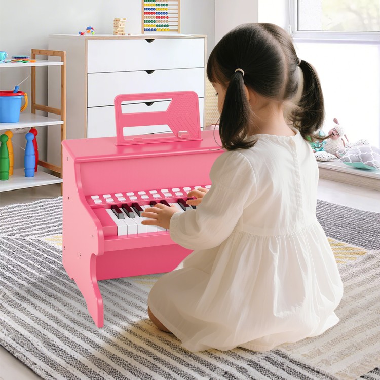 25-klawiszowy mini keyboard dla dzieci różowy