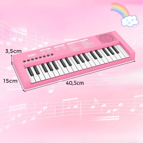 37-klawiszowy keyboard dla dzieci różowy