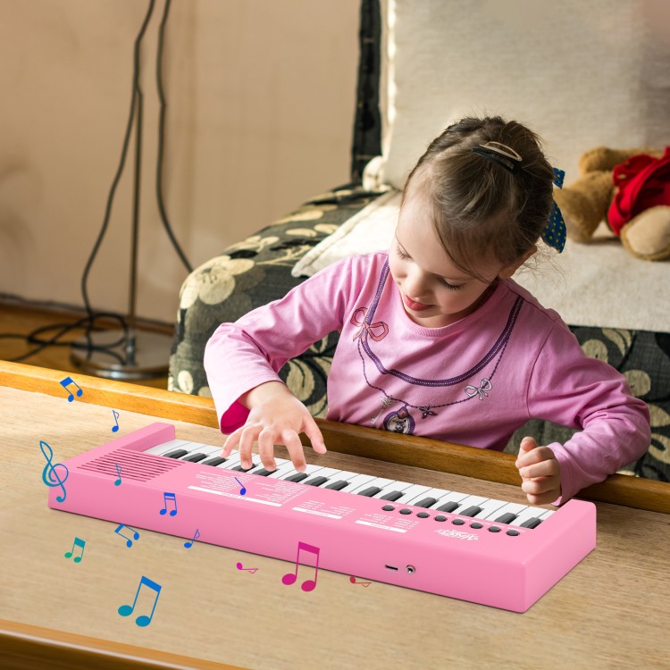 37-klawiszowy keyboard dla dzieci różowy