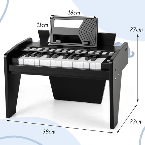 Keyboard 25-klawiszowy dziecięcy czarny