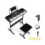 61-klawiszowy keyboard z podstawką i taboretem