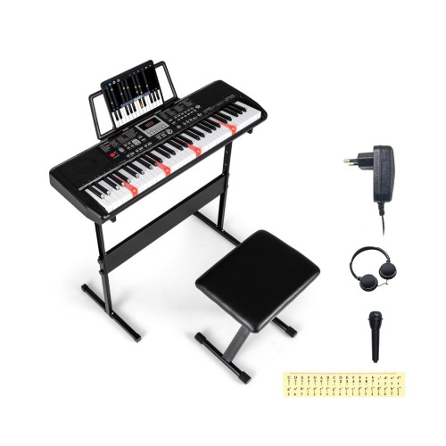 61-klawiszowy keyboard z podstawką i taboretem