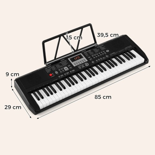 61-klawiszowy keyboard z podświetlaną klawiaturą