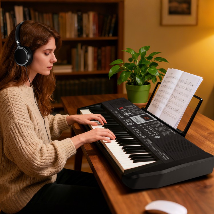 61-klawiszowy keyboard z podświetlaną klawiaturą