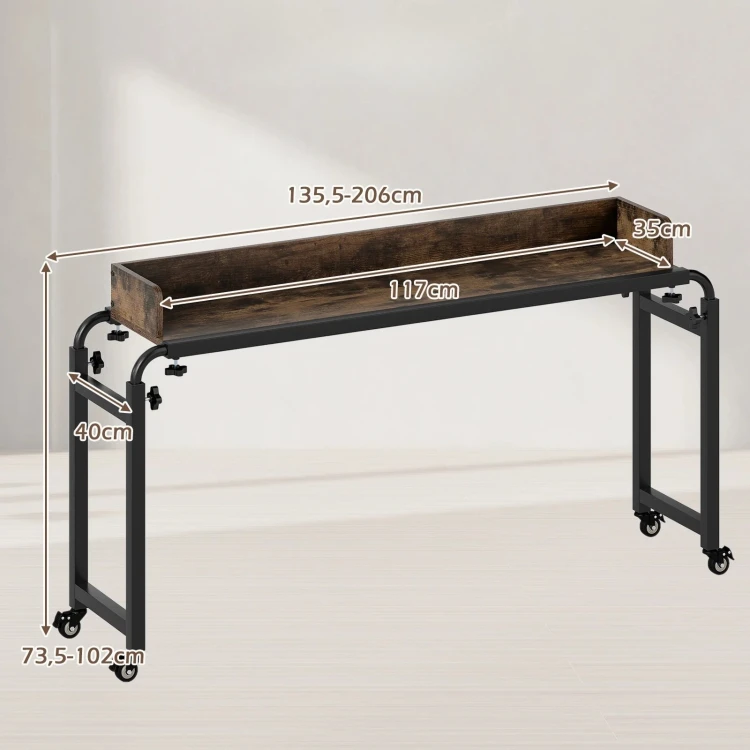 Stolik z regulowaną wysokością 135,5-206cm
