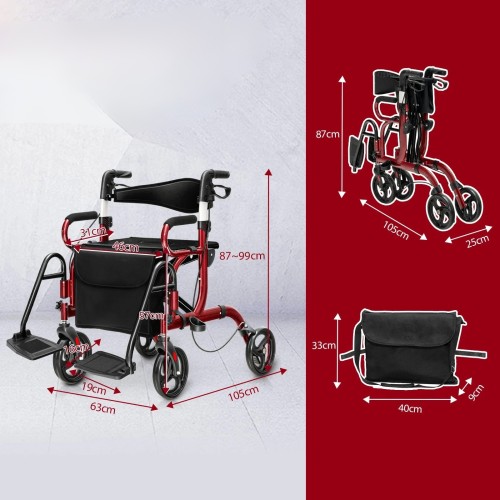 Chodzik dla seniora z siedziskiem - rollator