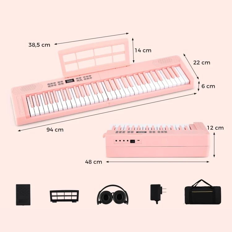 Keyboard składany 61-klawiszowy