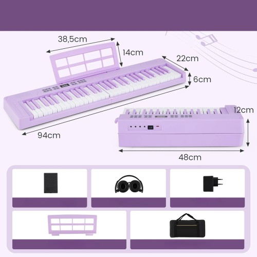 Keyboard składany 61-klawiszowy