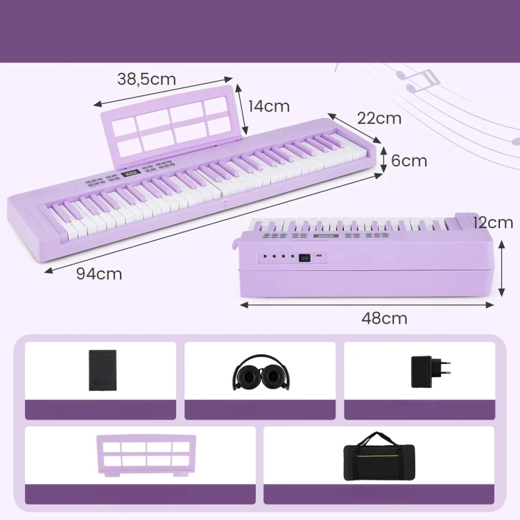 Keyboard składany 61-klawiszowy