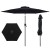 Parasol ogrodowy z korbką i regulacją 230 cm czarny