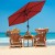 Parasol ogrodowy z korbką i regulacją 230 cm czerwony