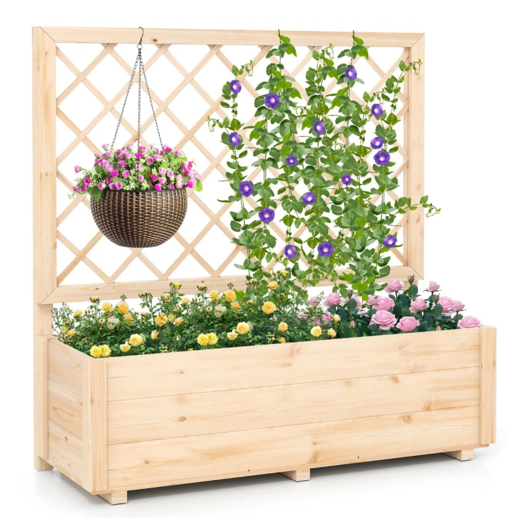 Pergola do sadzenia z kratą do roślin pnących