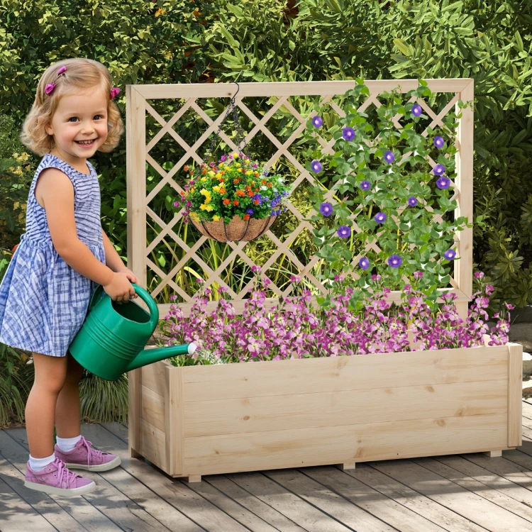 Pergola do sadzenia z kratą do roślin pnących