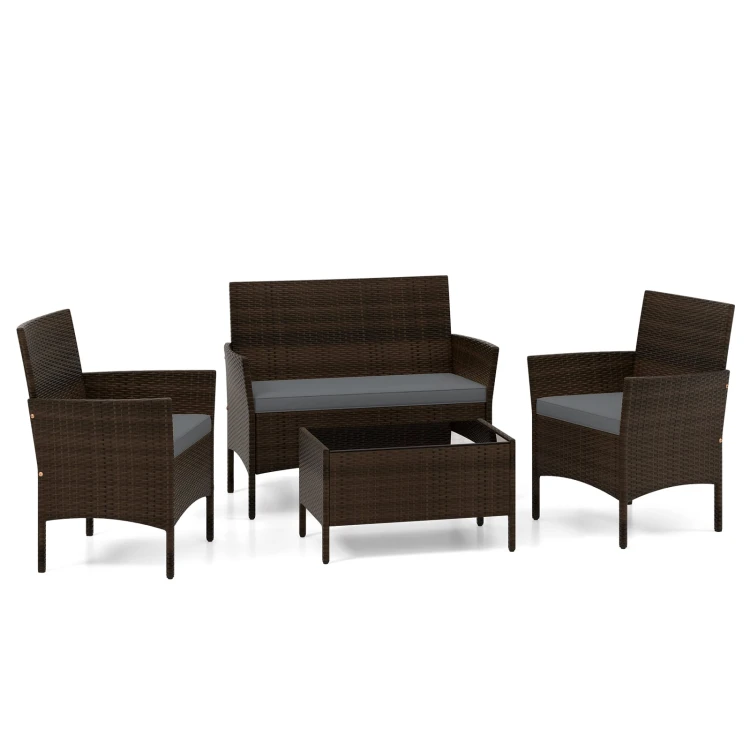 Zestaw mebli ogrodowych - sofa stolik i 2 fotele