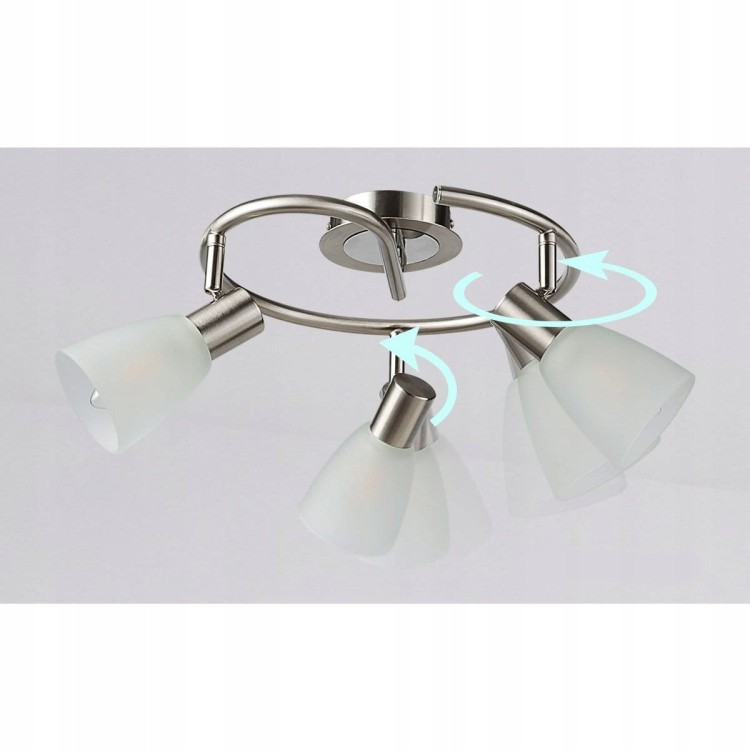 Lampa sufitowa z 3 kloszami